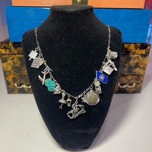 Vintage Sterling Silver Novelty Charm Necklace